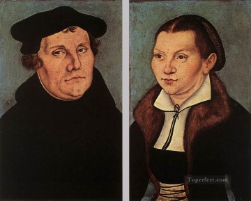 マルティン・ルターとエカチェリーナ・ボアの肖像 ルネサンス ルーカス・クラナッハ長老 Oil Paintings